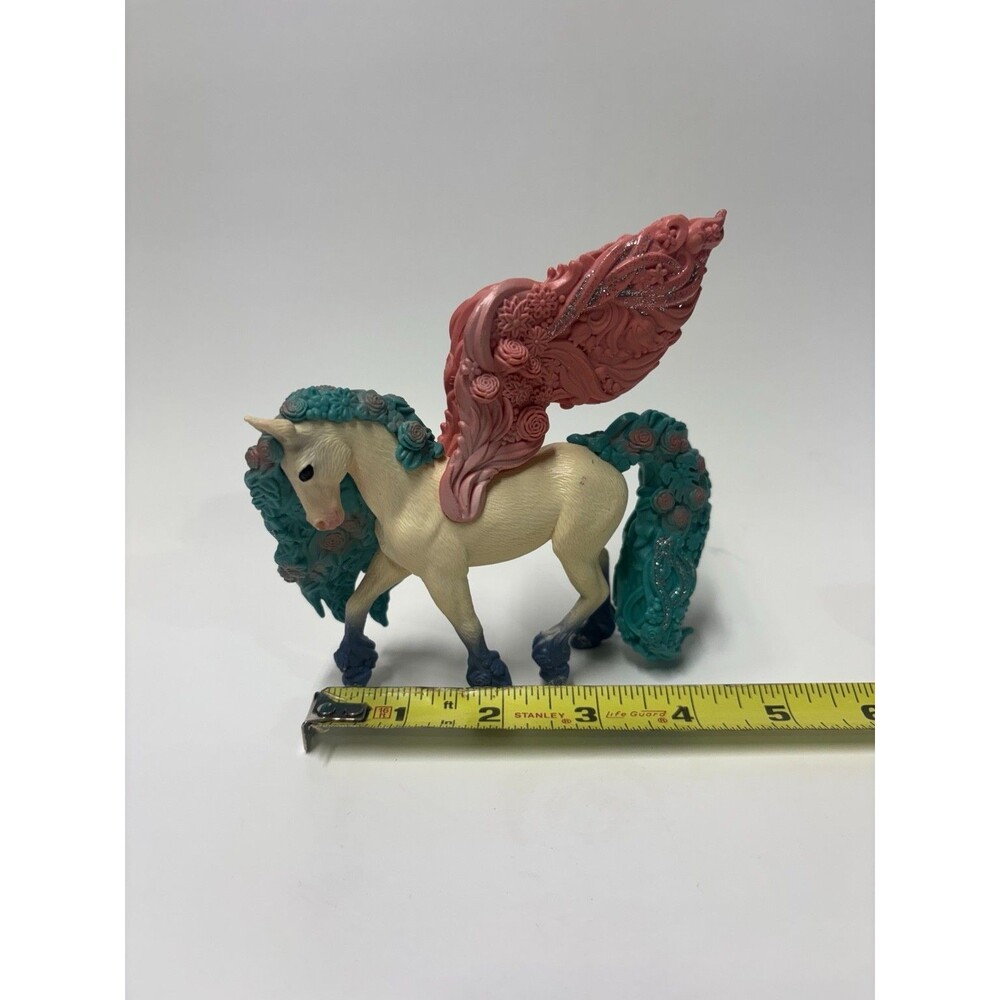 Schleich BAYALA‎ Decorated Flower Pegasus Stallion 70590 Pink Teal Glitter Wings